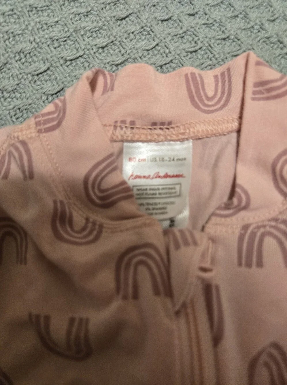 Hanna Anderson Sleepies Pink Rainbow 18-24 months